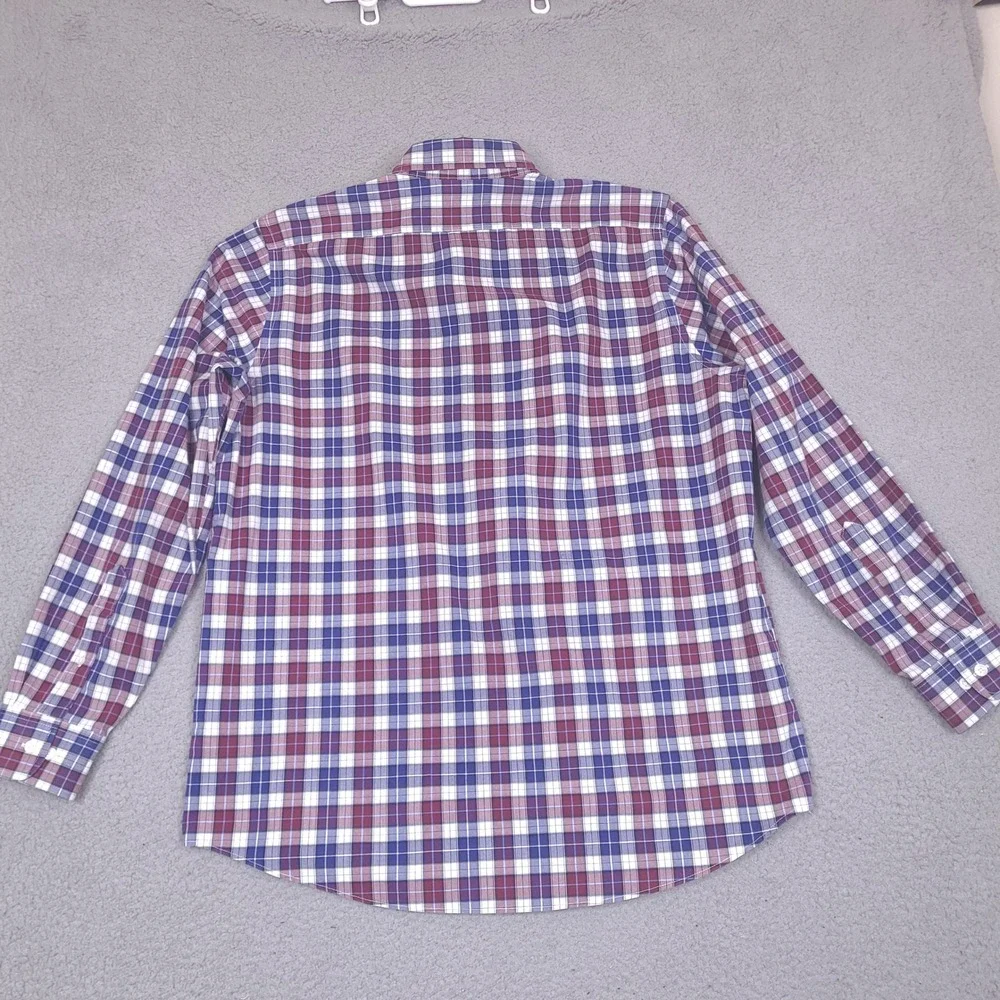 Croft & Barrow Shirt Mens 16.5 34/35 XL Plaid Classic Fit True Comfort‎